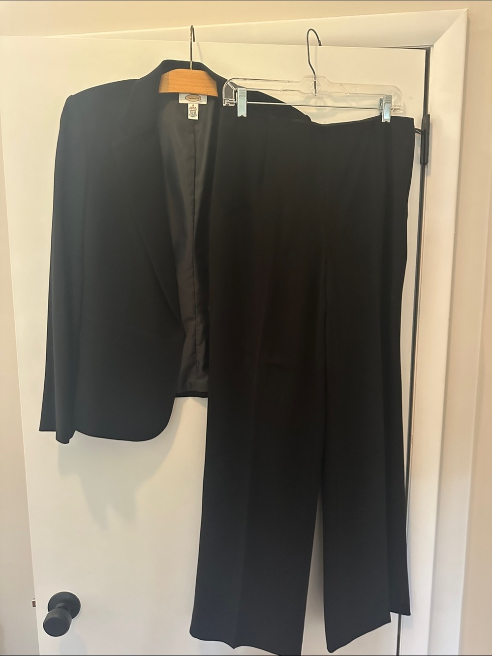 Talbots Black Women's Blazer with Wide-Leg Pants